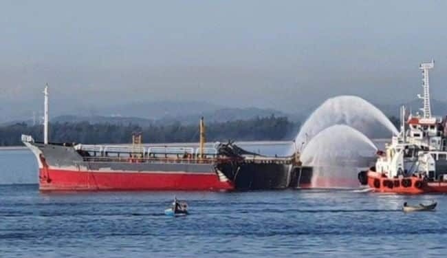 Deadly Explosion Rips Open Product Tanker In Dung Quat Port Area, One Crew Dead - Photo - NgugenNgoc