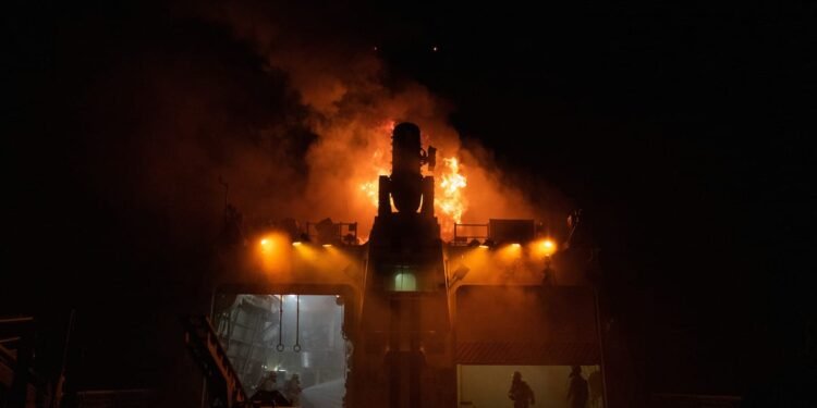 USCGC Waesche fire