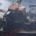 Oil Slick Spotted Near Fire- stricken Tanker Oil Slick Spotted Near Fire-stricken Tanker