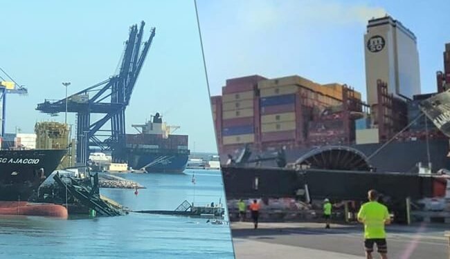 Video: MSC's Giant Container Ship Collides With Gantry Crane In Valencia, Spain Video: MSC’s Giant Container Ship Collides With Gantry Crane In Valencia, Spain