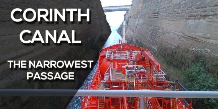 The Corinth Canal: A Narrow Man-Made Shipping Canal