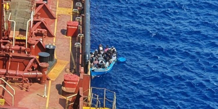 Three Migrants Rescued After Jumping off Stranded Tanker