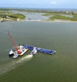 T&T Salvage reacts rapidly to barge crash, fire image description