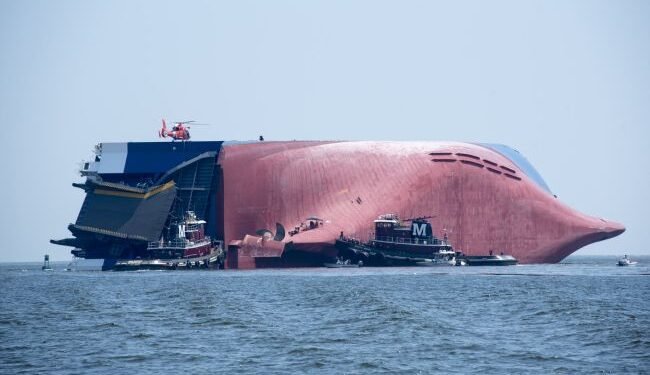 Golden Ray Salvage Put On Hold Because Of COVID-19 And Hurricane Season MV Golden Ray