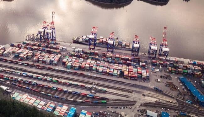 prince rupert port aerial view