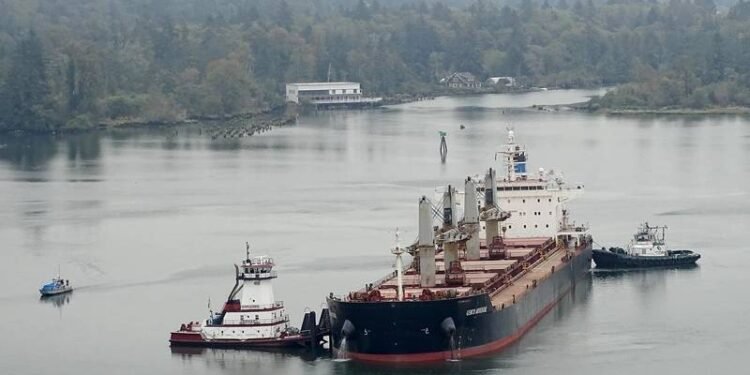 Bulk Carrier Grounds After Losing Propulsion in the Columbia River
