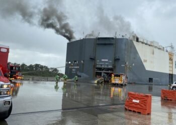 9 Firefighters Got Injured While Fighting A Fire Aboard Höegh Xiamen In Florida
