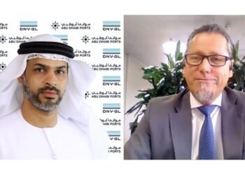 Captain Maktoum Al Houqani, Chief Corporate Authority Officer – Abu Dhabi Ports, and Remi Eriksen, CEO and Group President, DNV GL, signed the MOU