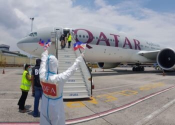 Qatar Airways Plane Bringing In Seafarers