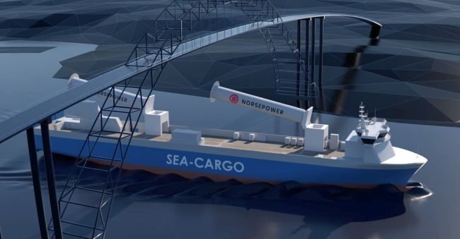 Norsepower Unveils First Tiltable Rotor Sail Installation With Sea-cargo Agreement