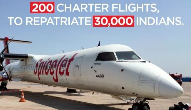 India: Spicejet Airlines Charters 200 Flights To Bring 30000 Indians Back Home