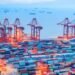 Clean Cargo Data Shows 5.6% Reduction In CARBON DIOXIDE Index For Container Shipping From 2018-2019 shanghai container terminal at dusk