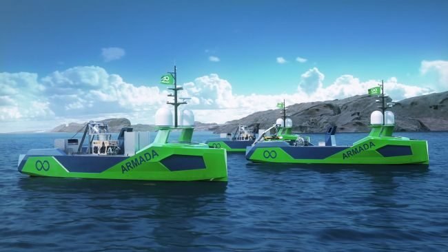 Watch: Kongsberg To Develop Fleet Of Cutting-Edge Robotic Ships To Be Handled Remotely Kongsberg Robotic Ship Fleet Zero Emission Armada