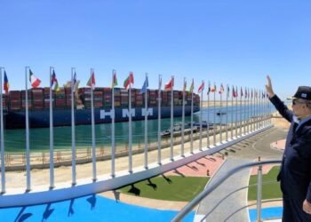 World’s Largest Container Vessel “HMM Algeciras” Transits Suez Canal__