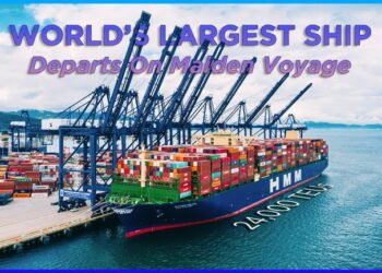 World’s Largest Ship Departs On Maiden Voyage With Record 19,621 TEUs