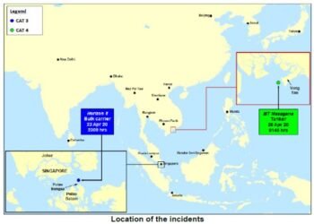 location of incidents ReCAAP