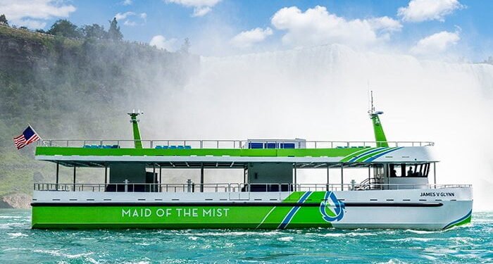 Maid of the Mists' zero-emission scenic tour watercrafts get in solution image description
