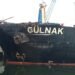 Damage to port bow of Gülnak