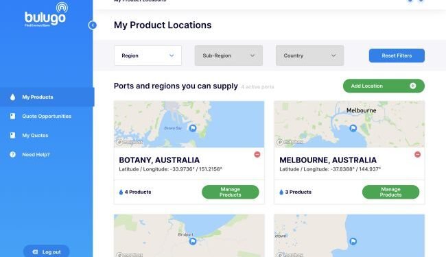 Port Supply locations screenshot