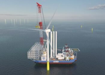 Shimizu_Corp.s_wind_turbine_installation_vessel