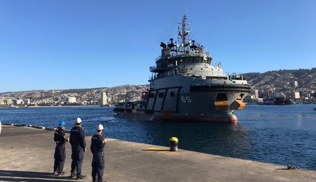 Chilean Navy Ship Janequeo, Built By Indian Company Larsen And Toubro Ltd., Sails Into Valparaíso Harbour