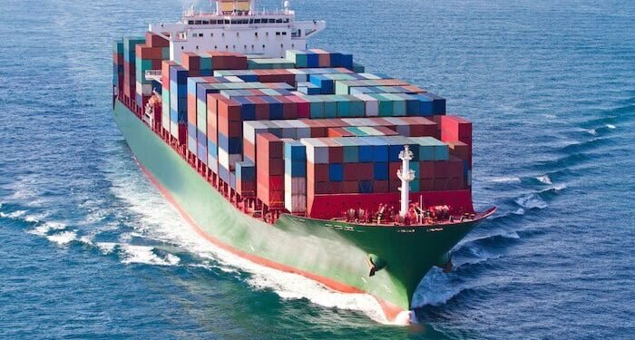 container ship at sea