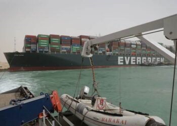 Evergreen Lines Ever Given Grounded In Suez Canal -