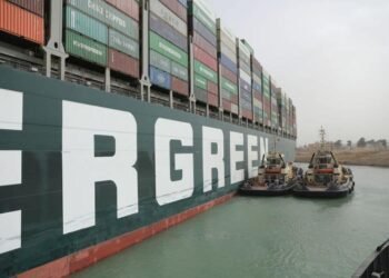 Evergreen Lines Ever Given Grounded In Suez Canal -