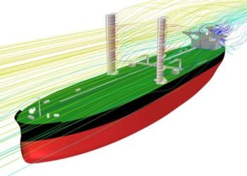 300k VLCC wing sail streamlines KSOE
