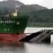 VIDEO CLIP: Bulker transiting Panama Canal bangs right into train bridge image description