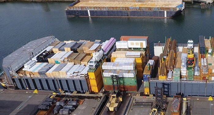 Alaska Marine Lines acquisitions 2 large barges from Sause image description