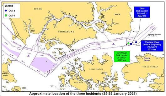 ReCAAP ISC Issues Incident Alert on Incidents Against Ships in the Eastbound Lane of Singapore Strait