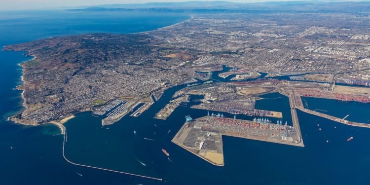 Ships Wait to Unload at Port of Los Angeles as China Imports Boom