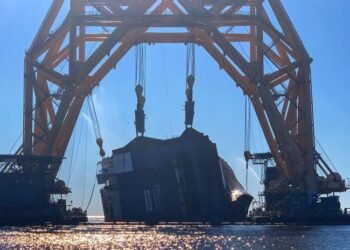 Photos: Cutting Operations Continue On MV Golden Ray To Separate Section Eight