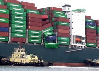 Evergreen’s Container Ship Loses 36 Containers At Sea