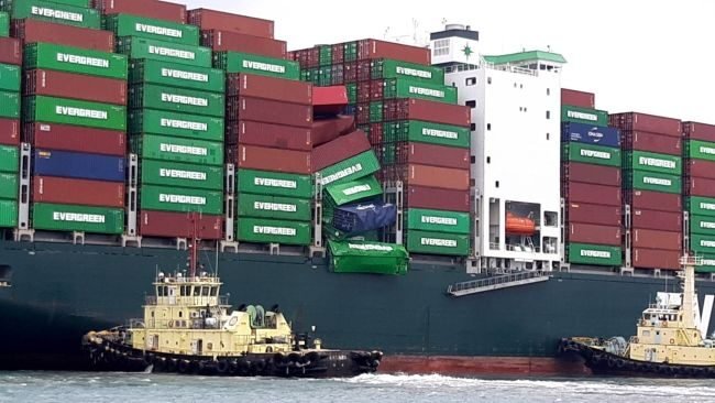 Evergreen’s Container Ship Loses 36 Containers At Sea