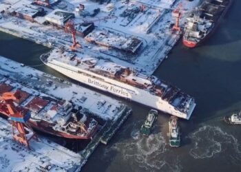 Brittany Ferries Salamanca takes to the water