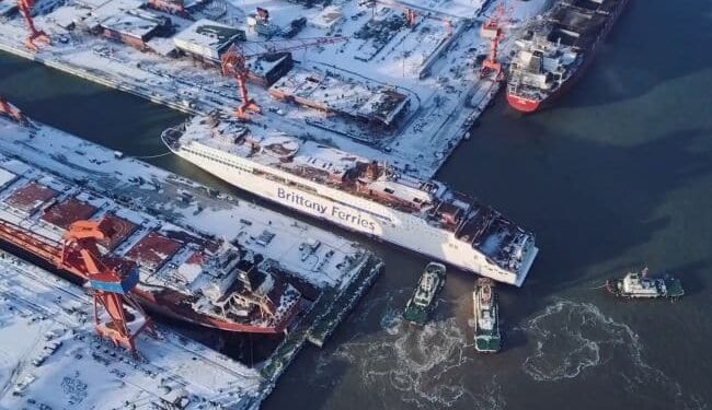 Brittany Ferries Salamanca takes to the water