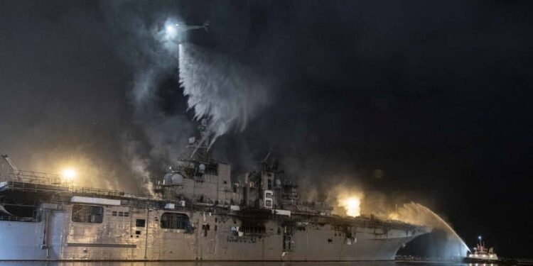 United States Navy To Decommission USS Bonhomme Richard After The Fire Incident In July