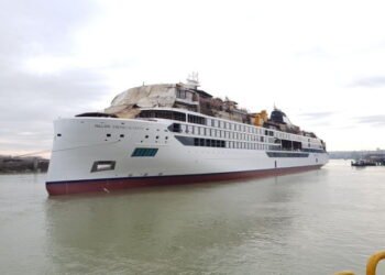 Viking Marks Float Out Of First Expedition Ship