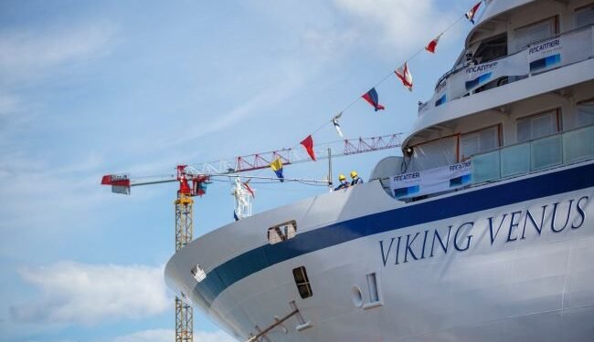 Iconic British Broadcast Journalist Anne Diamond To Be Godmother Of Newest Viking Ocean Ship Viking Venus_Fincantieri Float Out