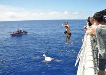 Shark! Coast Guard Fires at Shark Trying to Crash Swim Call
