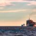cargo ships underway