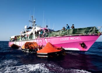 Artist Banksy’s New Migrant Rescue Boat Quickly Becomes Overloaded in Mediterranean