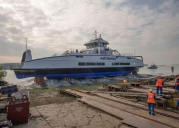 Watch: Damen Launches Third Island Class Vessel For BC Ferries