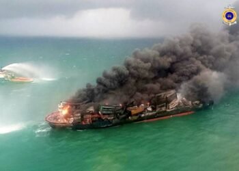 Fire-hit Cargo Ship Loaded with Chemicals Sinks Off Sri Lanka