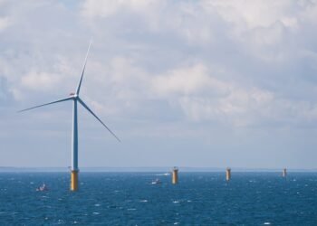 offshore wind farm under construction