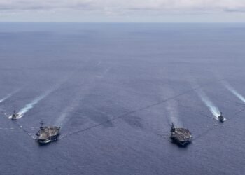 U.S. Navy Aircraft Carriers Conduct South China Sea Drills as China Watches