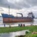 Bangladeshi Merchant Ship Runs Aground On Vizag Beach