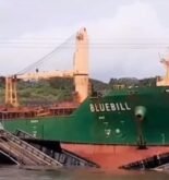 Bulk Carrier Takes Out Railroad Bridge in Panama Canal